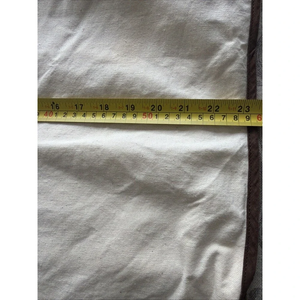 Hermes Paris Garment Bag 52” Long Canvas Suit Dress Cover Beige Brown Vintage